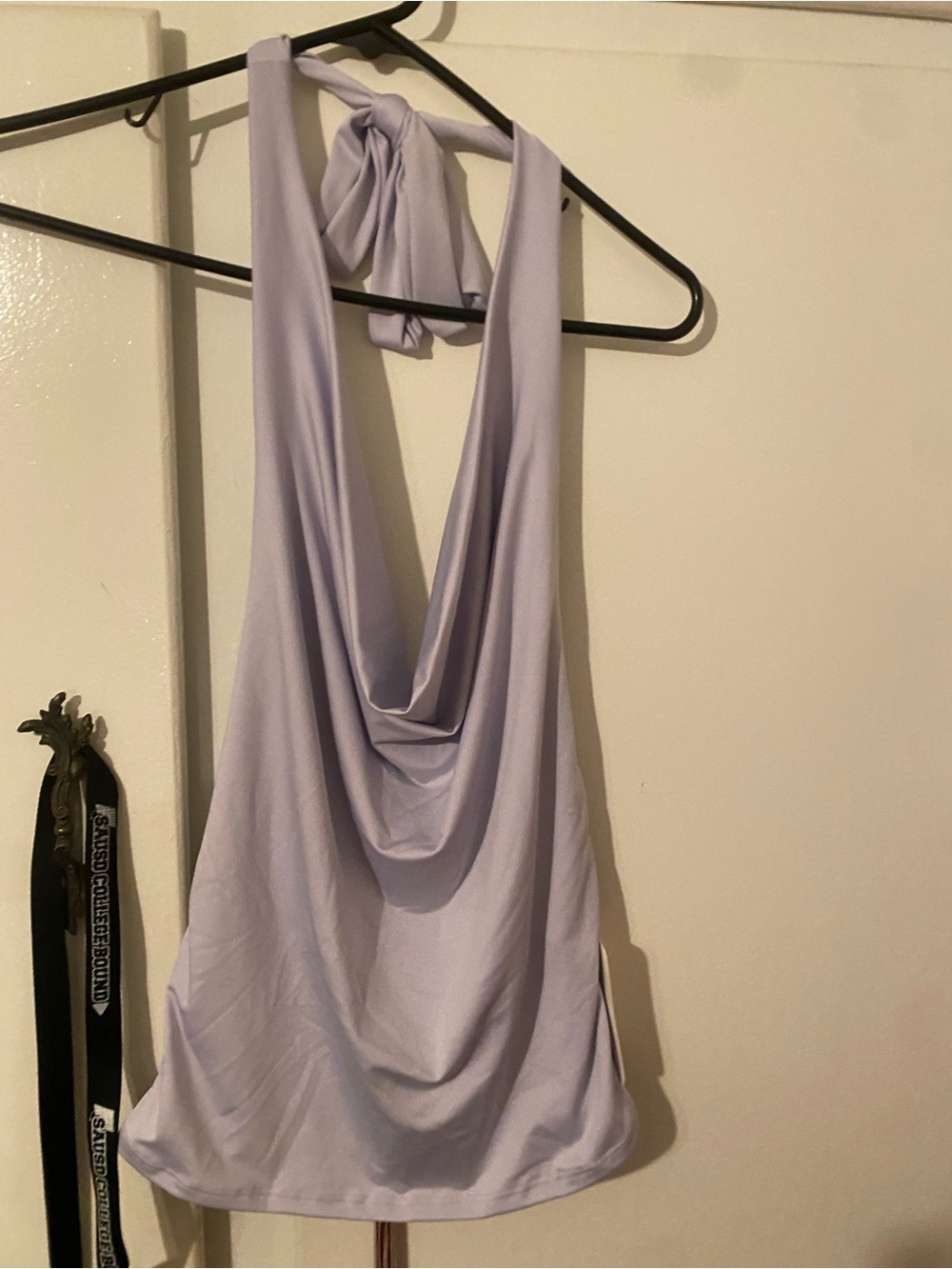 gaze Pastel Lavender Draped Halter Tank